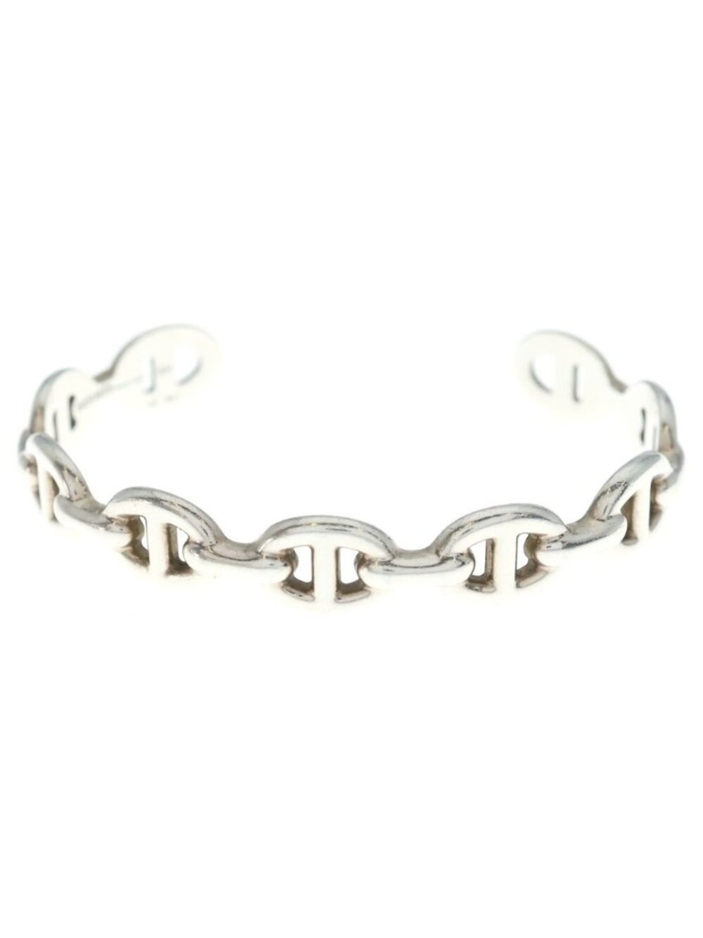 Hermes Chaine D'ancre Enchainee Anchor Chain Bangle Silver Bracelet